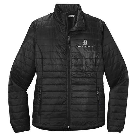Port Authority® Women's Packable Puffy Jacket - Single Color Logo