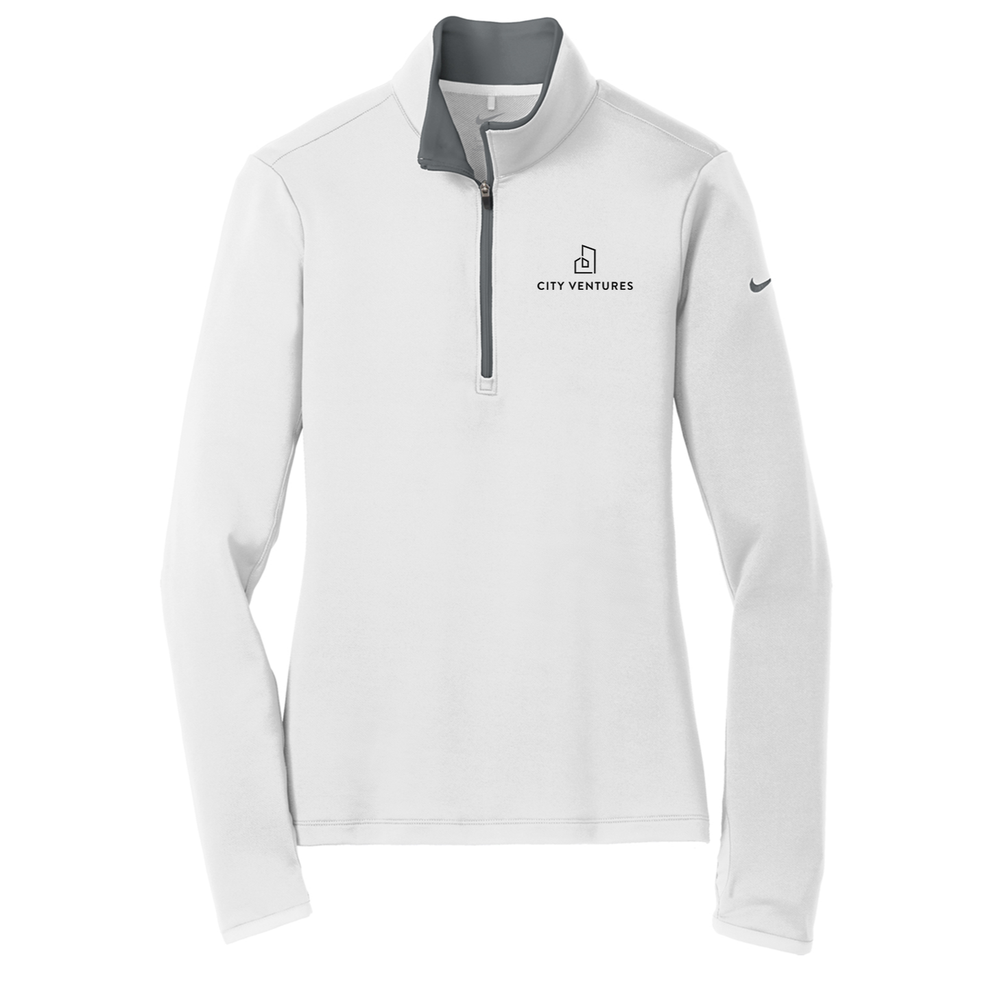 Nike Women's Dri-FIT Stretch 1/2-Zip Cover-Up - Single Color Logo